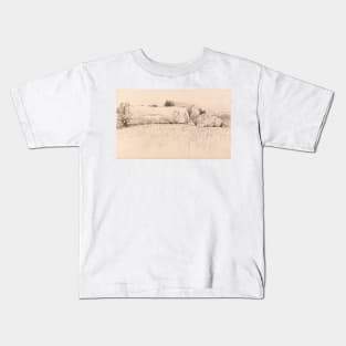 Cornfields with Barn, Shoreham by Samuel Palmer Kids T-Shirt